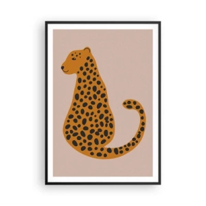 Poster în ramă neagră - Modelul leopard este tot timpul la modă - 70x100 cm
