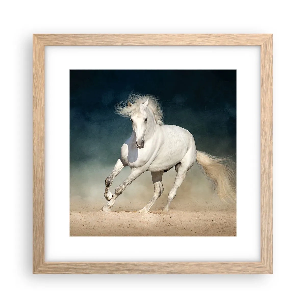 Poster în ramă de stejar deschis - Libertate în stare pură - 30x30 cm