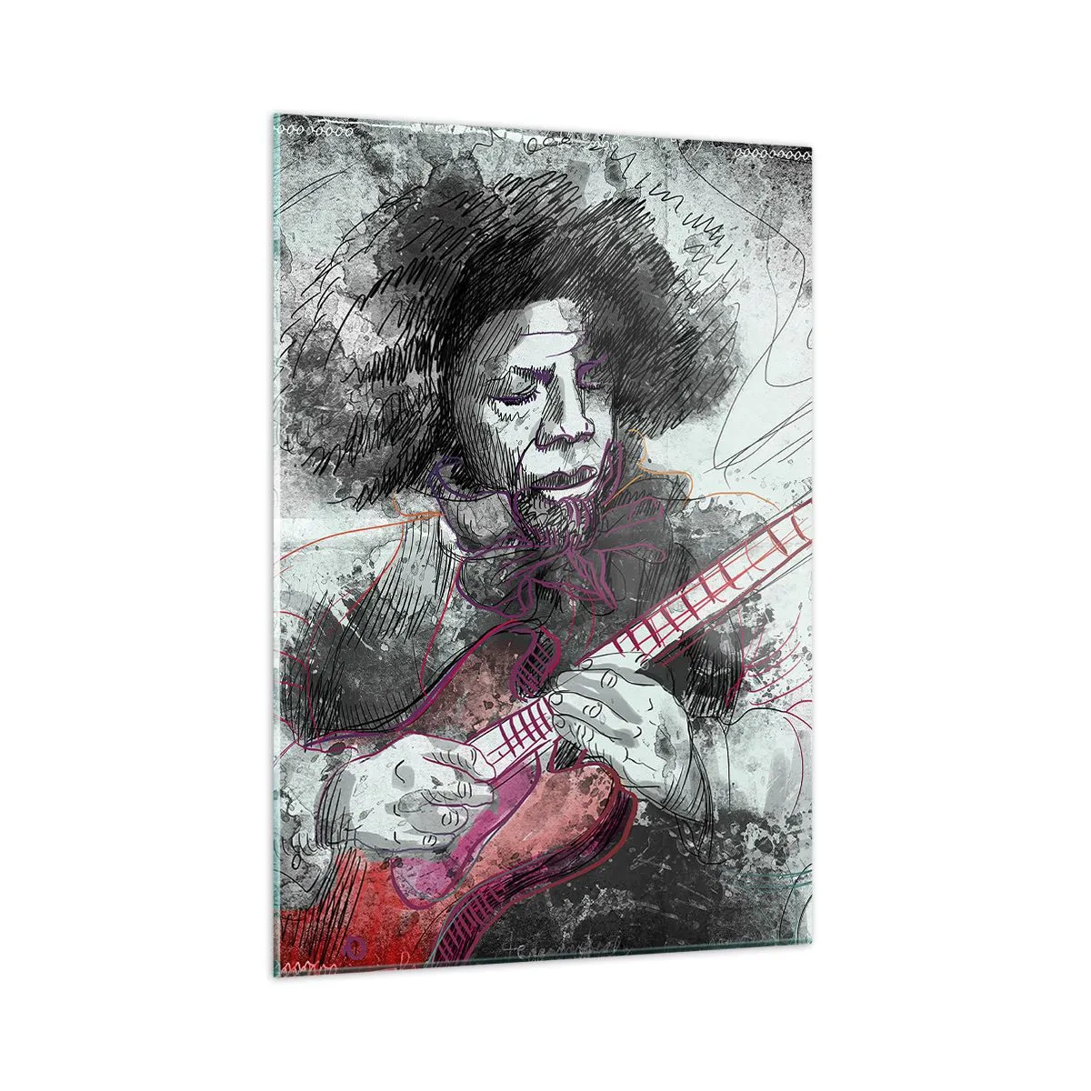 Tablou pe sticlă - Pe valurile muzicii - 50x70 cm