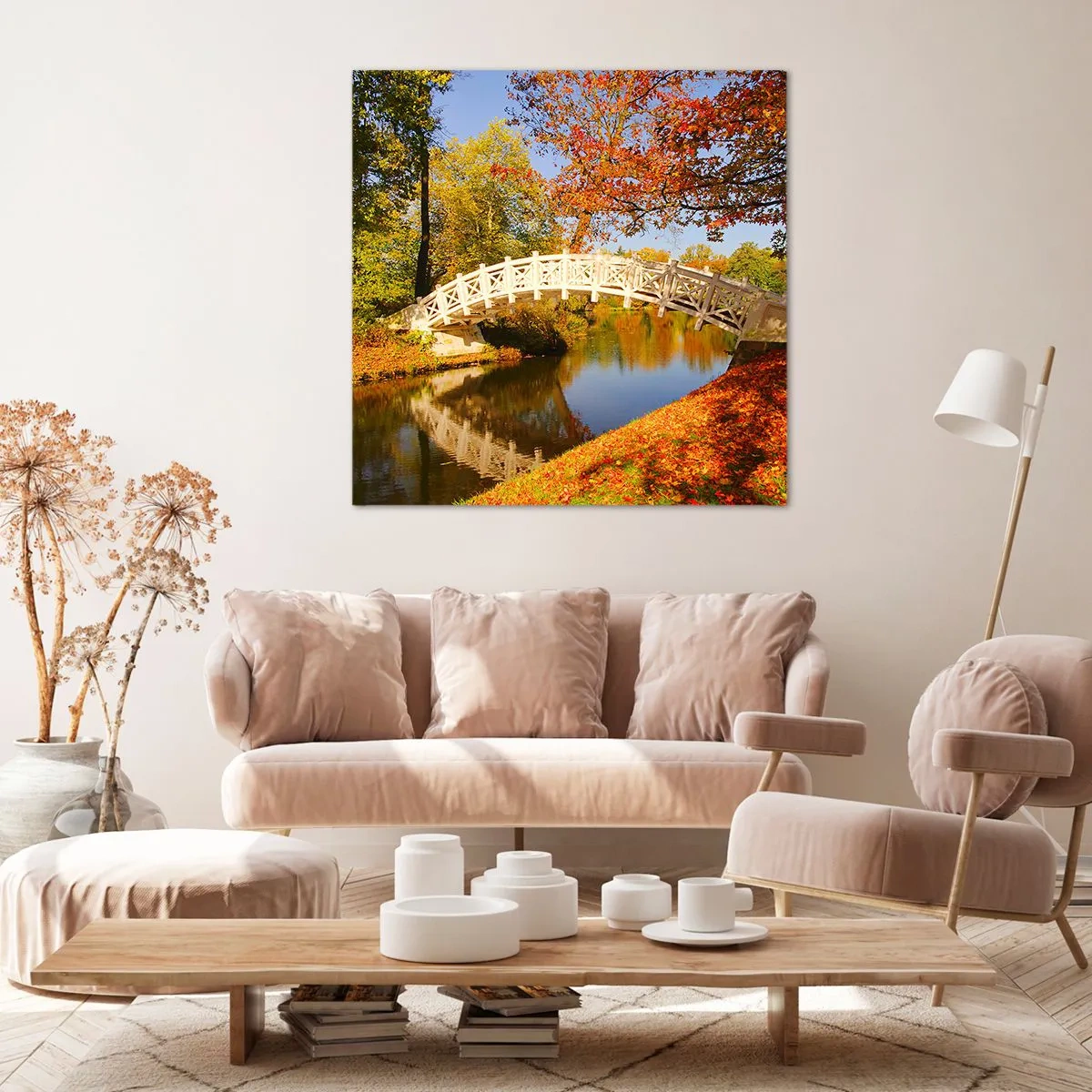 Tablou pe pânză - Pe podul alb al suspinelor - 70x70 cm