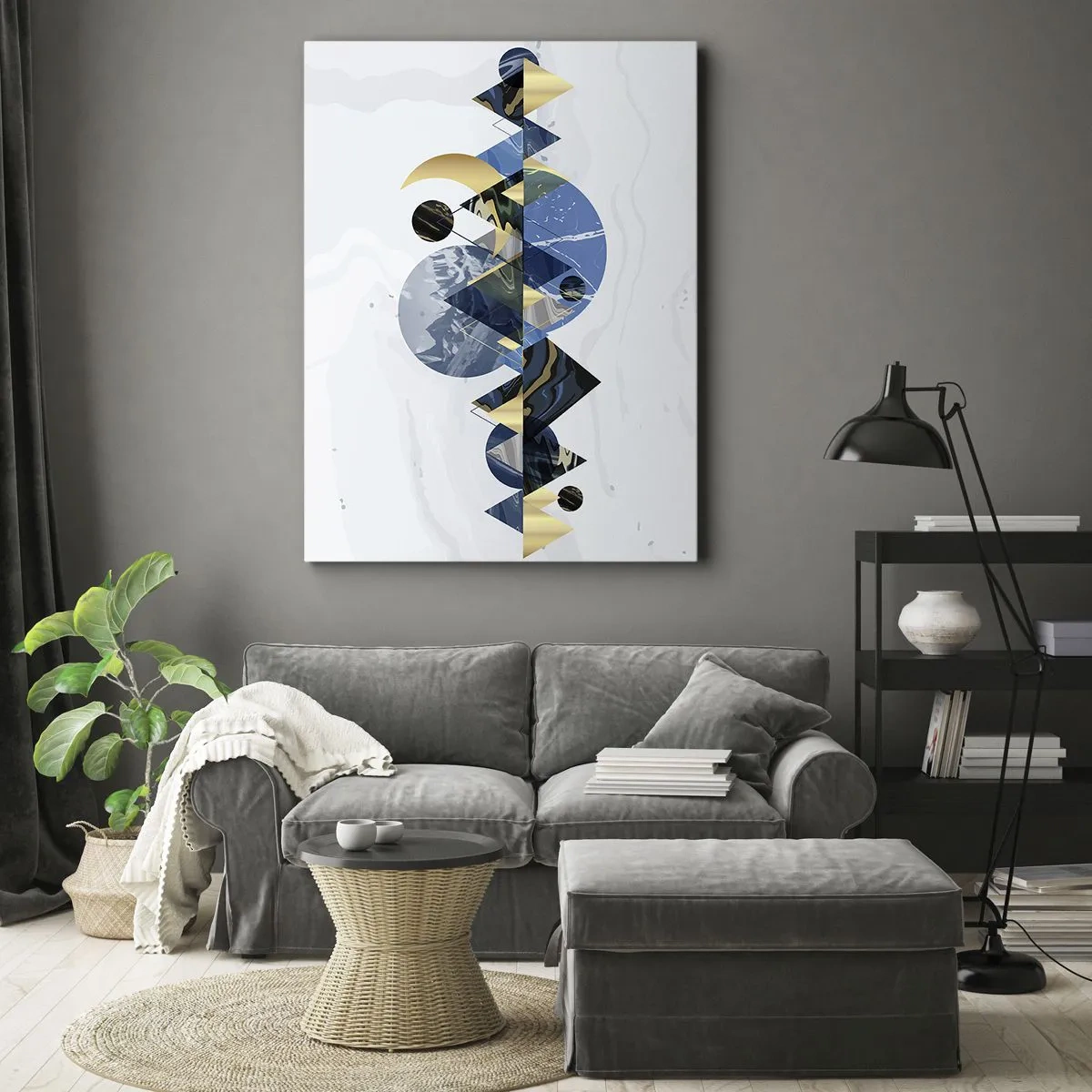 Tablou pe pânză - Peisaj geometric - 50x70 cm