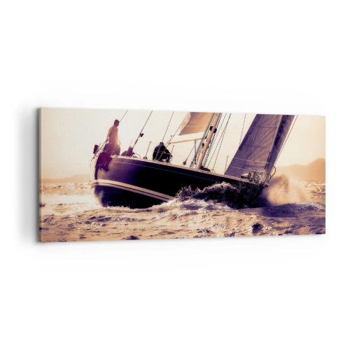 Tablou pe pânză - Pânzele sunt gata - 100x40 cm