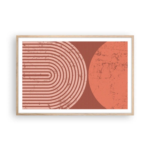 Poster în ramă de stejar deschis - Relație strânsă - 91x61 cm