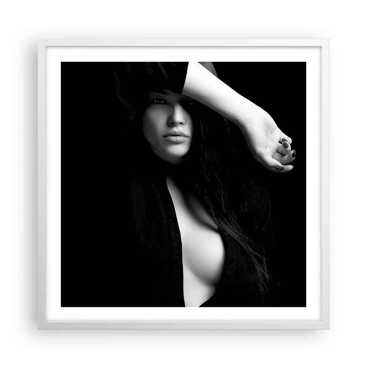 Poster în ramă albă - Școala de seducție - 60x60 cm