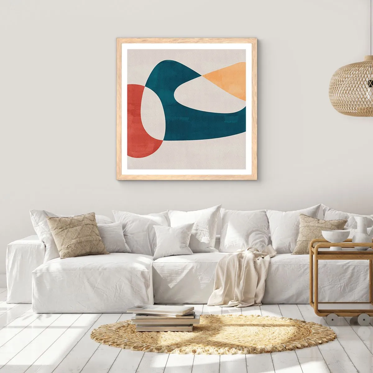 Poster în ramă de stejar deschis - Influențe și metamorfoze - 50x50 cm