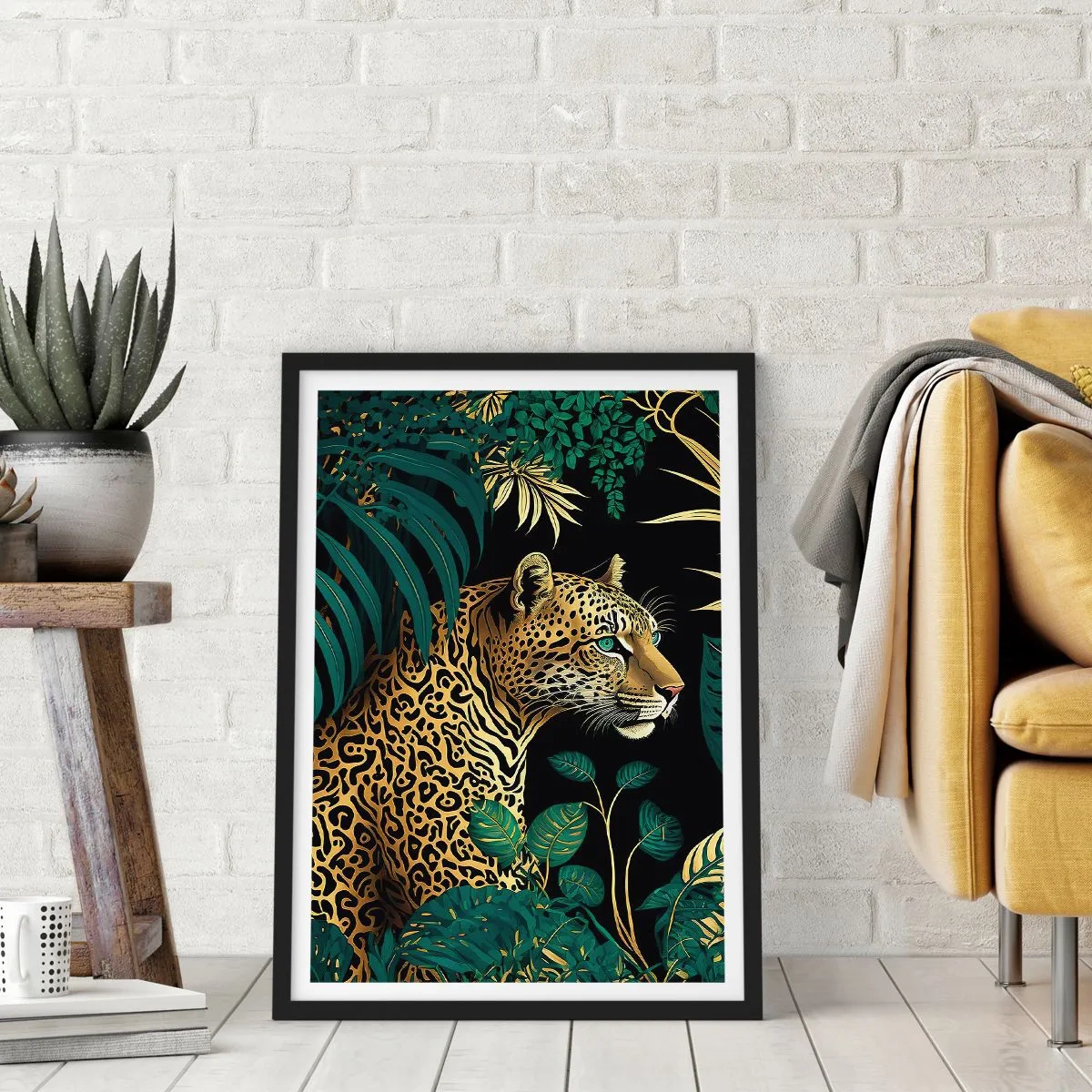 Poster în ramă neagră - Domnitorul junglei - 70x100 cm