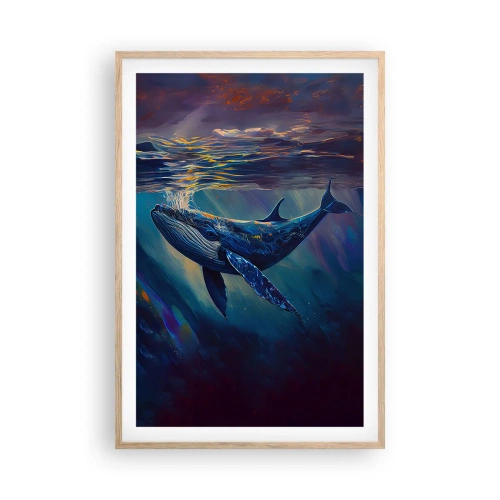 Poster în ramă de stejar deschis - Bun venit în lumea mea - 61x91 cm