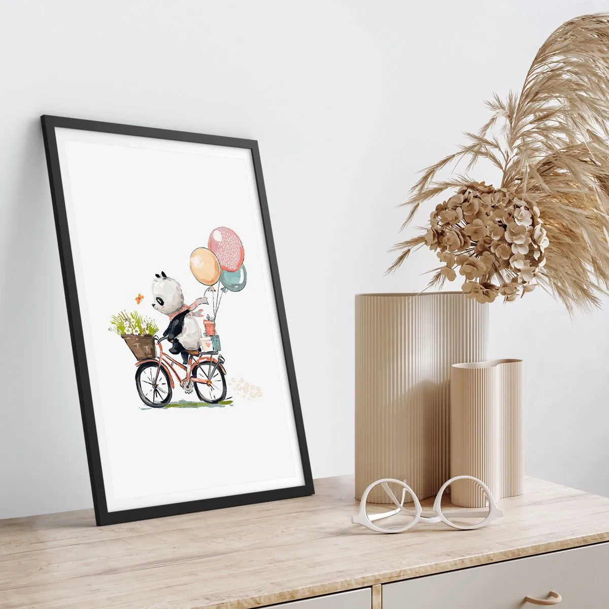 Poster în ramă neagră - O zi fericită - 61x91 cm
