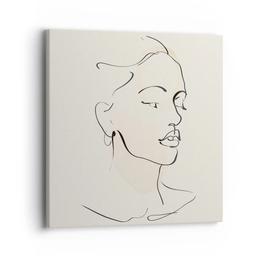 Tablou pe pânză - Cu o linie sigură - 40x40 cm