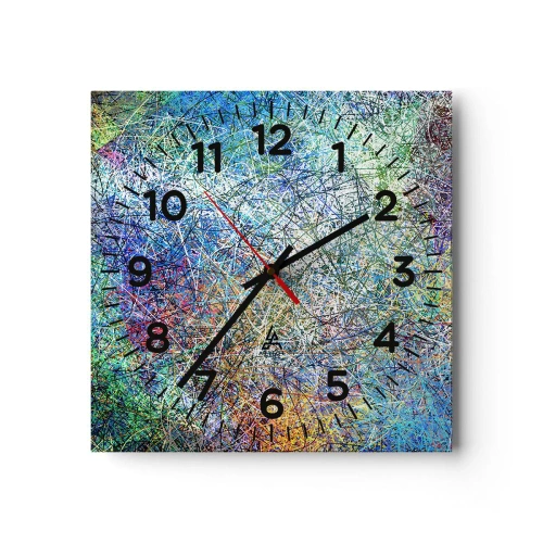 Ceas de perete - Ceas pe sticlă - Nu este atât de simplu - 40x40 cm