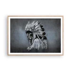 Poster în ramă de stejar deschis - Înapoi la rădăcini - 100x70 cm