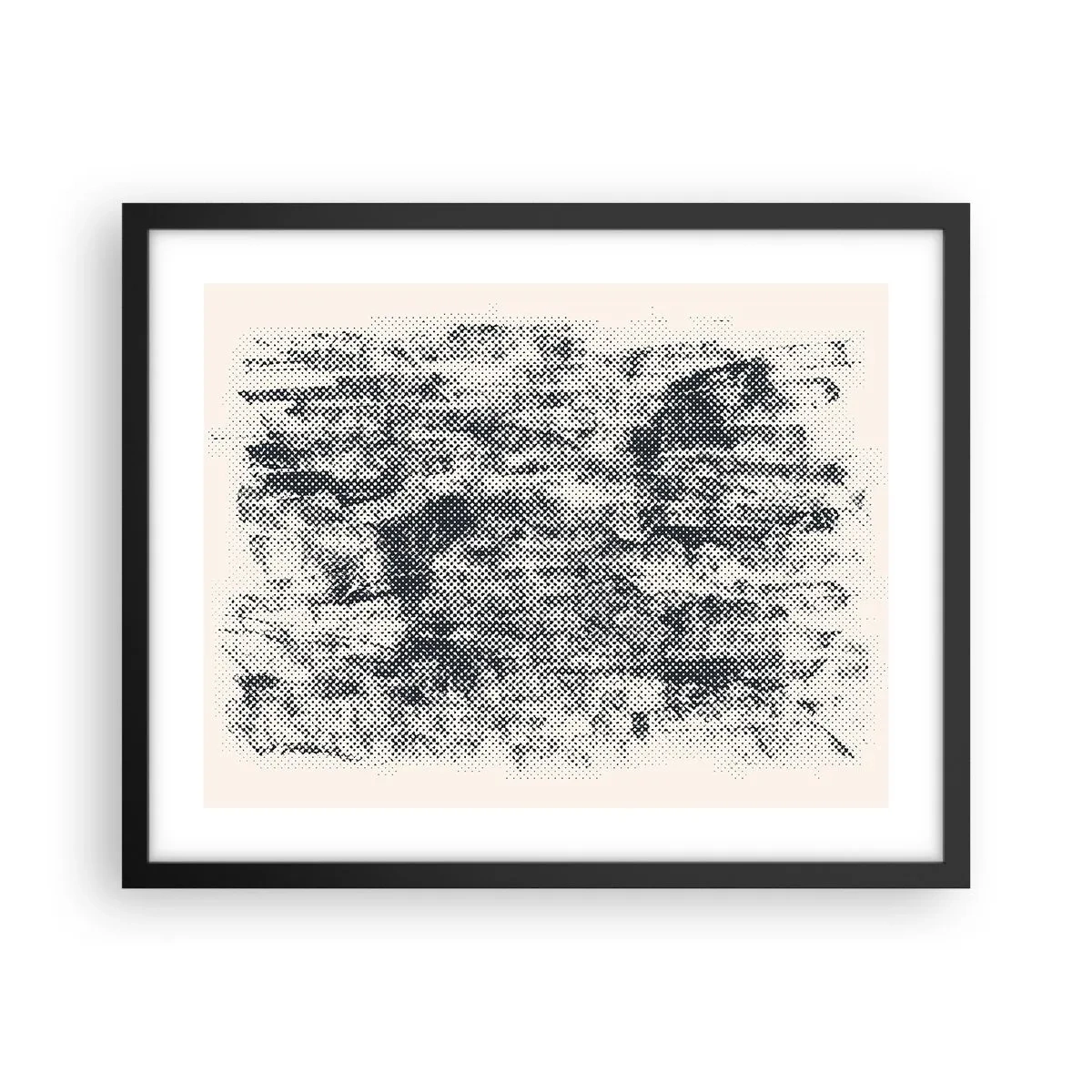 Poster în ramă neagră - Compoziție cețoasă - 50x40 cm