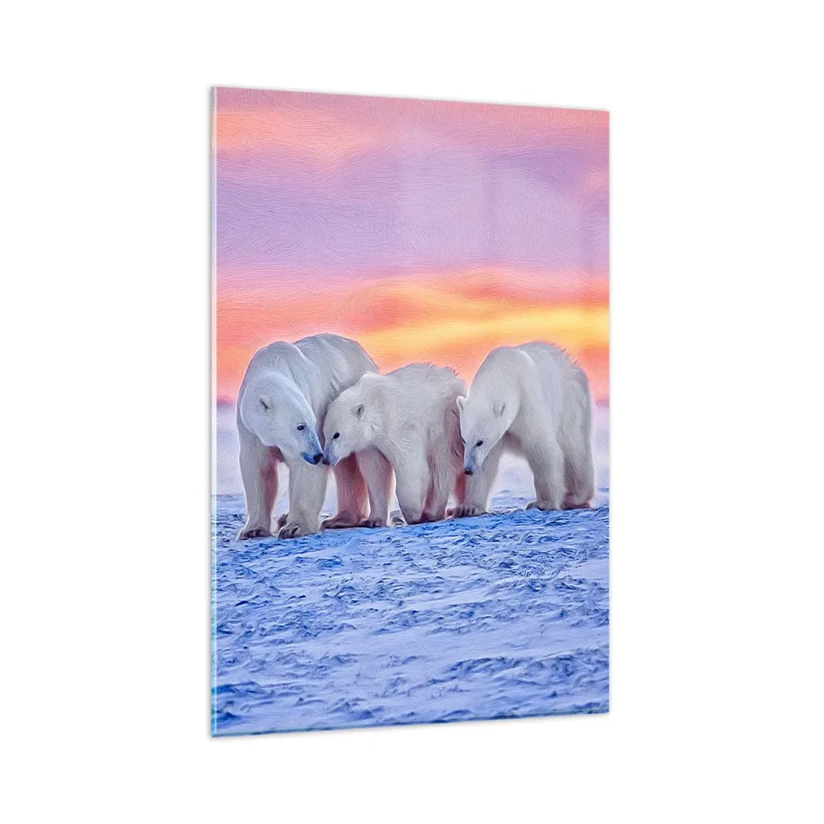 Tablou pe sticlă - Căldura familiei este suficientă - 80x120 cm