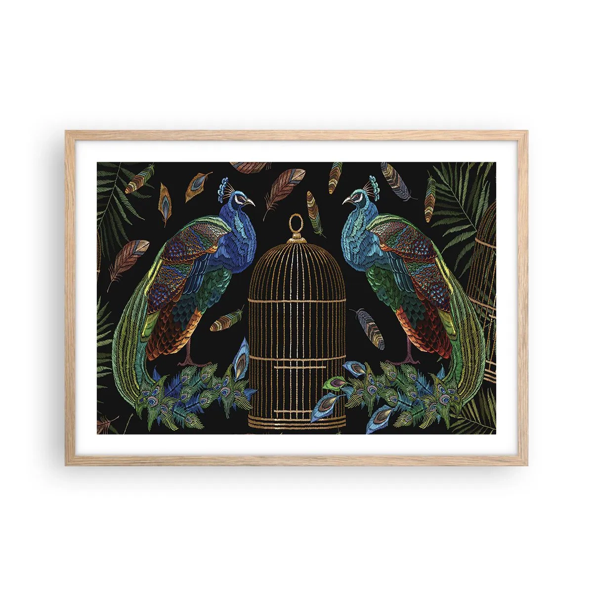 Poster în ramă de stejar deschis - În veșmânt regal - 70x50 cm