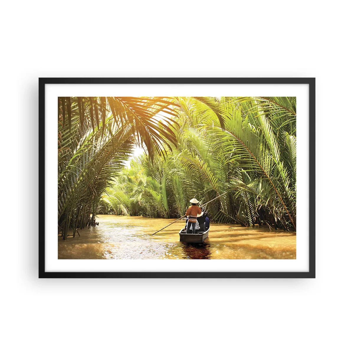 Poster în ramă neagră - Prin cheile din palmieri - 70x50 cm