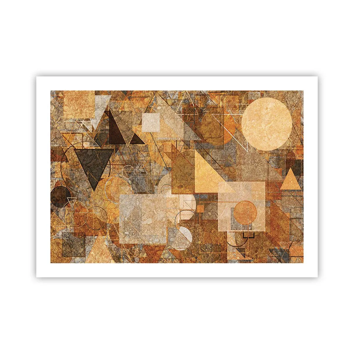 Poster - Studiu cubist de bronz - 70x50 cm