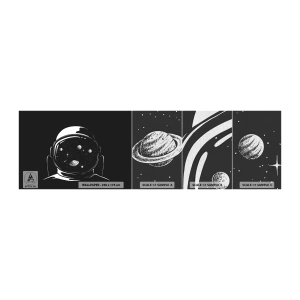 Mostră tapet Premium Canvas - Mișto priveliște - Astronaut, Cosmos, Univers - 100x30 cm