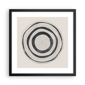 Poster în ramă neagră - Centrul cel mai important - 40x40 cm