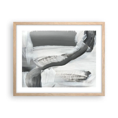 Poster în ramă de stejar deschis - Cu o mișcare decisivă - 50x40 cm