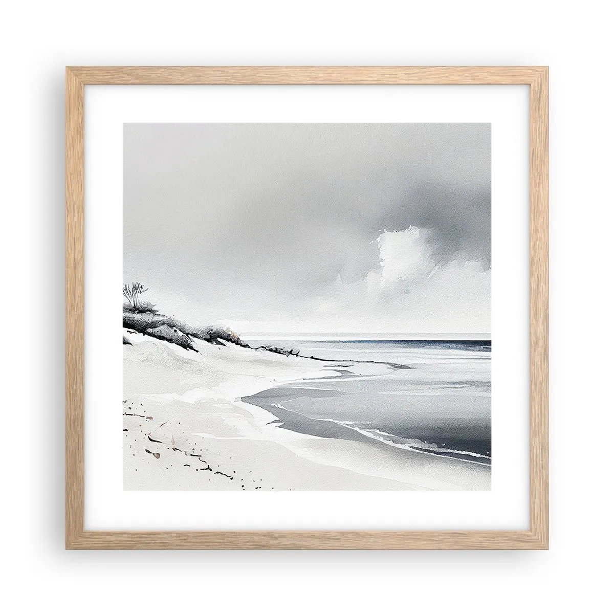 Poster în ramă de stejar deschis - Întotdeauna împreună - 40x40 cm