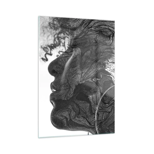 Tablou pe sticlă - Încurcată în vise - 50x70 cm
