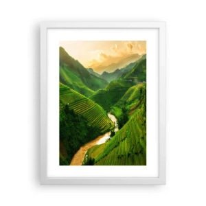 Poster în ramă albă - Valea vietnameză - 30x40 cm