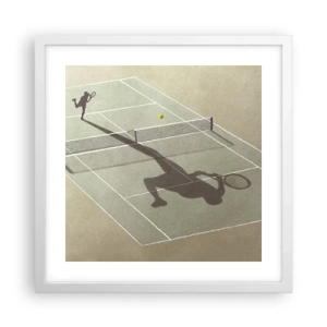 Poster în ramă albă - Învinge-te pe tine însuți - 40x40 cm