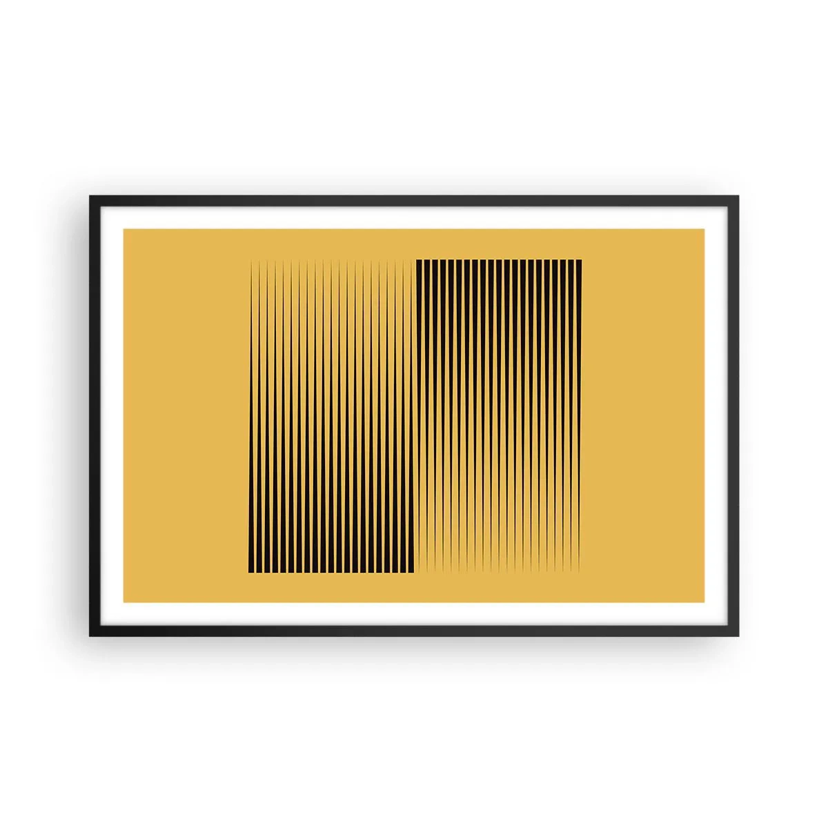 Poster în ramă neagră - Pătratul contrariilor - 91x61 cm