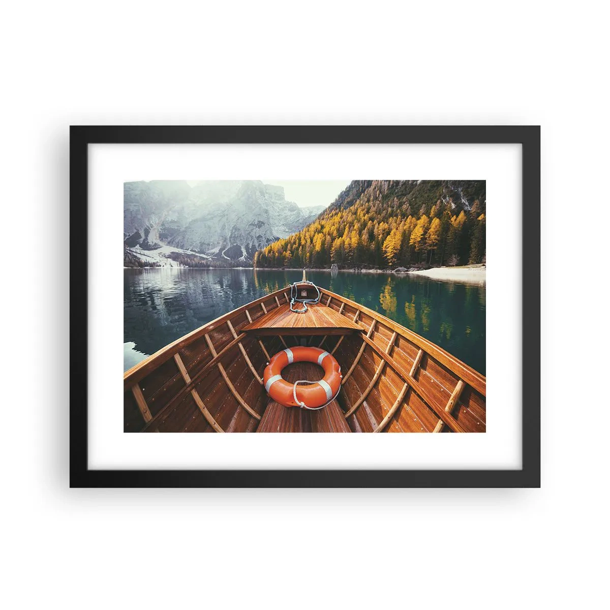 Poster în ramă neagră - Excursie pe munte - 40x30 cm