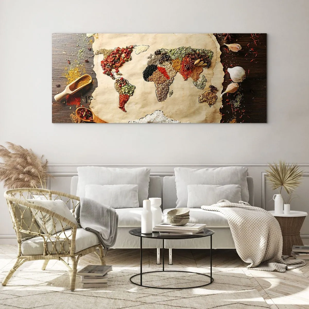 Tablou pe sticlă - Toate gusturile lumii - 160x50 cm