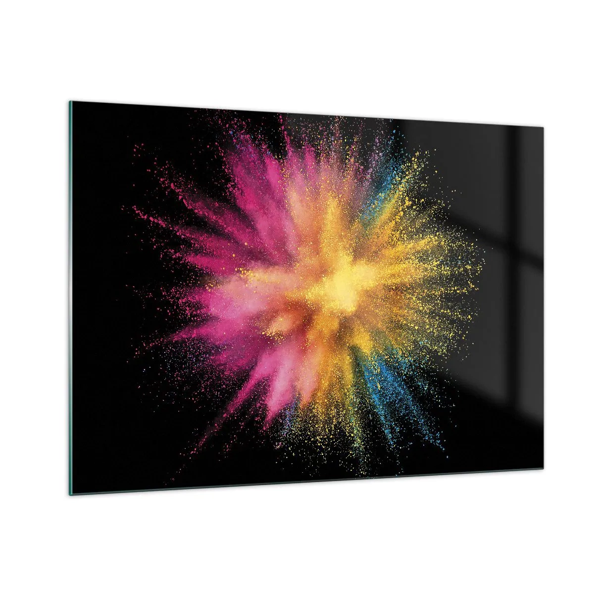 Tablou pe sticlă - Nașterea culorii  - 100x70 cm