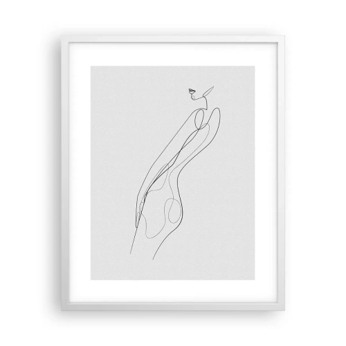 Poster în ramă albă - Abia o promisiune - 40x50 cm