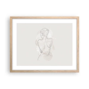 Poster în ramă de stejar deschis - Ca un instrument sensibil - 50x40 cm