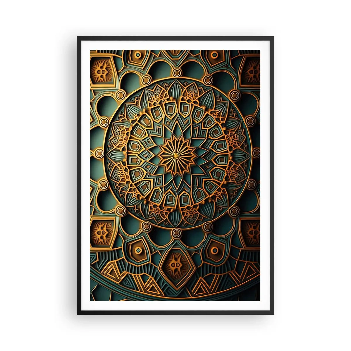 Poster în ramă neagră - În stil arabic - 70x100 cm