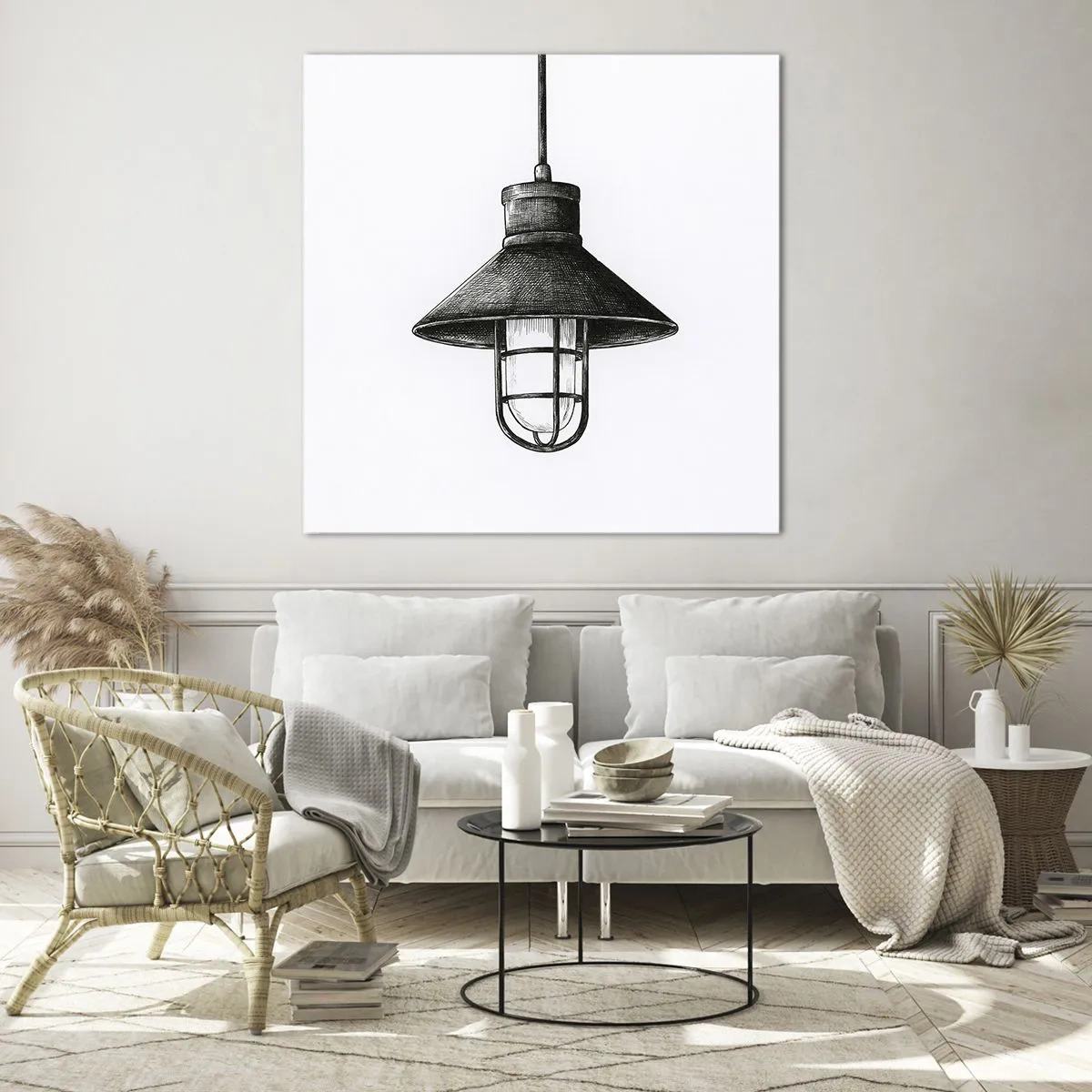 Tablou pe sticlă - Cu mulți ani în urmă... - 60x60 cm