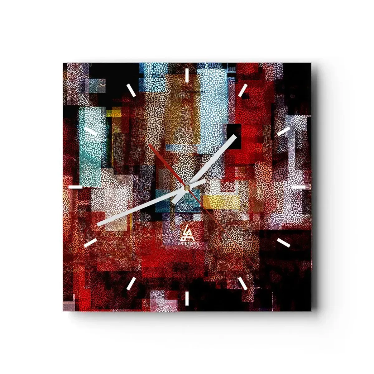 Ceas de perete - Ceas pe sticlă - Totul și nimic - 30x30 cm