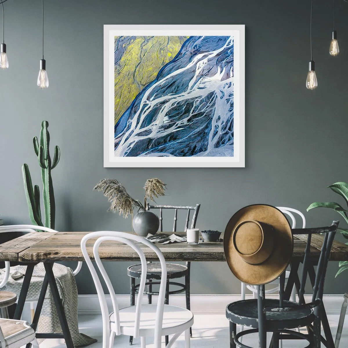 Poster în ramă albă - Picturi din natură - 60x60 cm