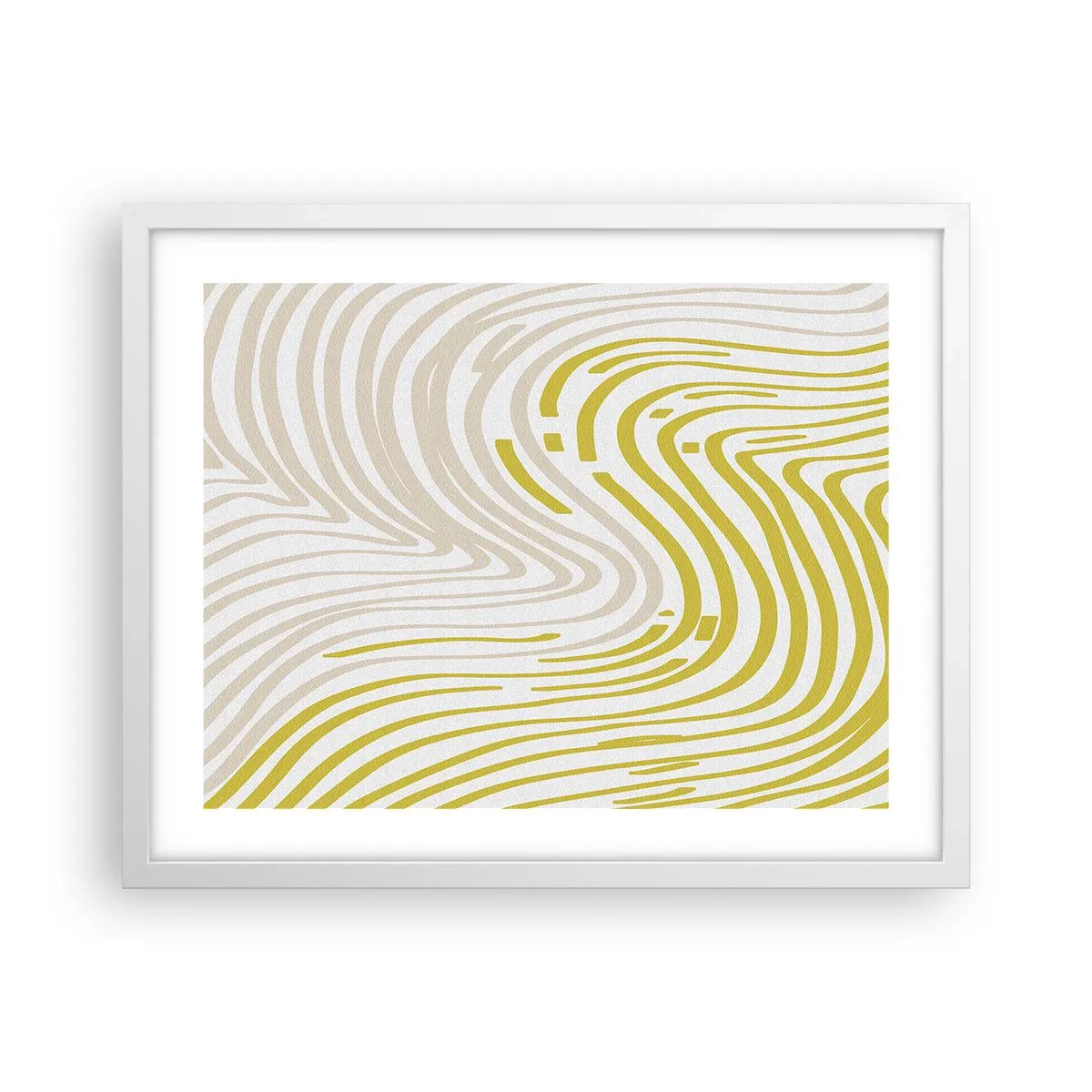 Poster în ramă albă - Compoziție cu cambrare ușoară - 50x40 cm