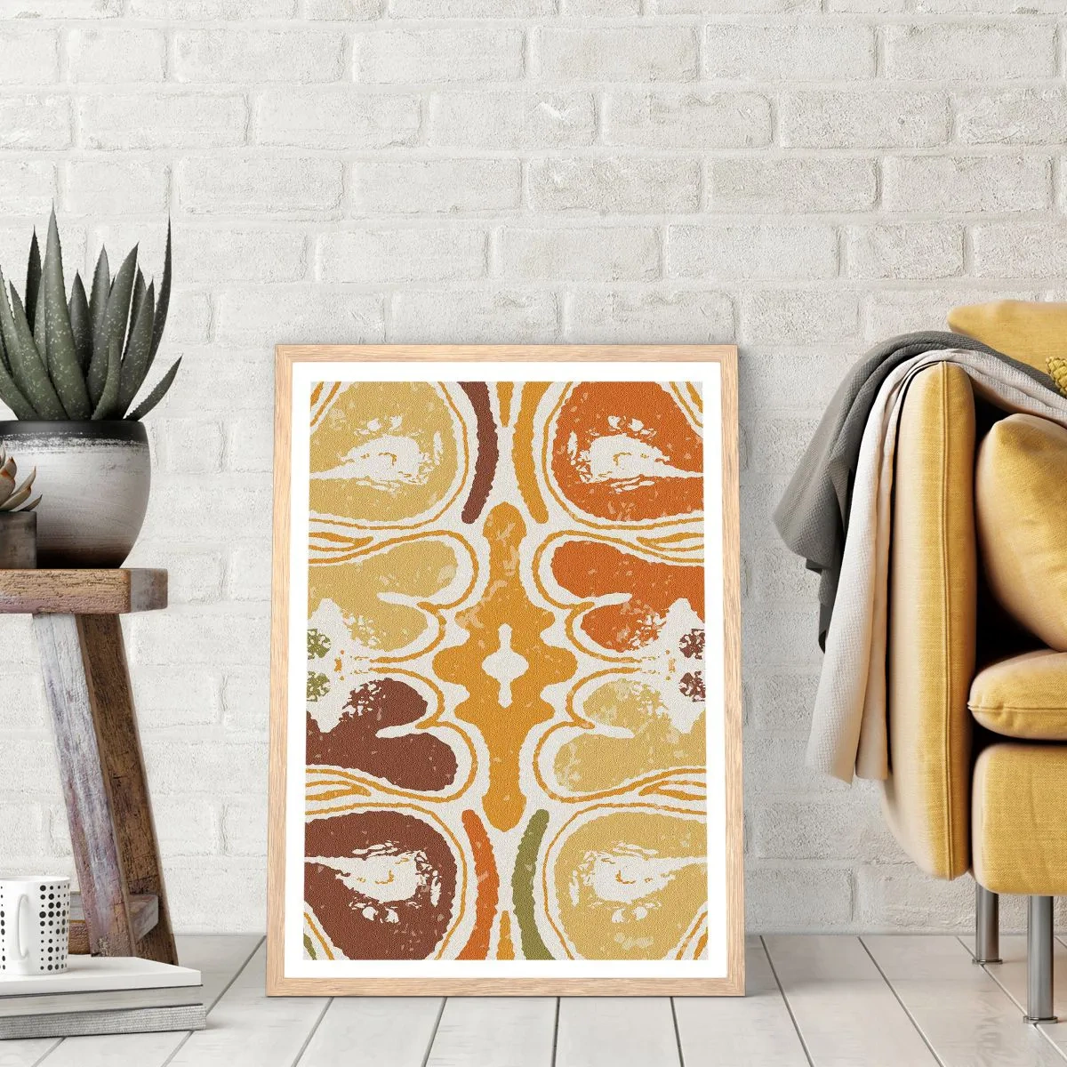 Poster în ramă de stejar deschis - Abstracție sentimentală - 70x100 cm