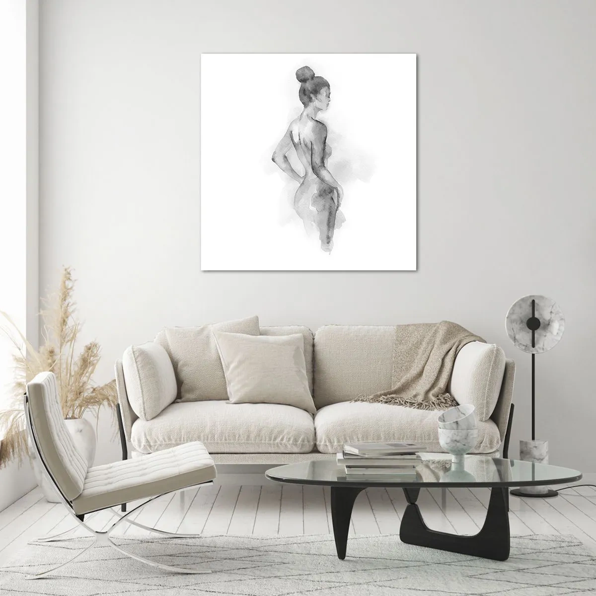 Tablou pe sticlă - Frumoasă ca o pictură - 60x60 cm