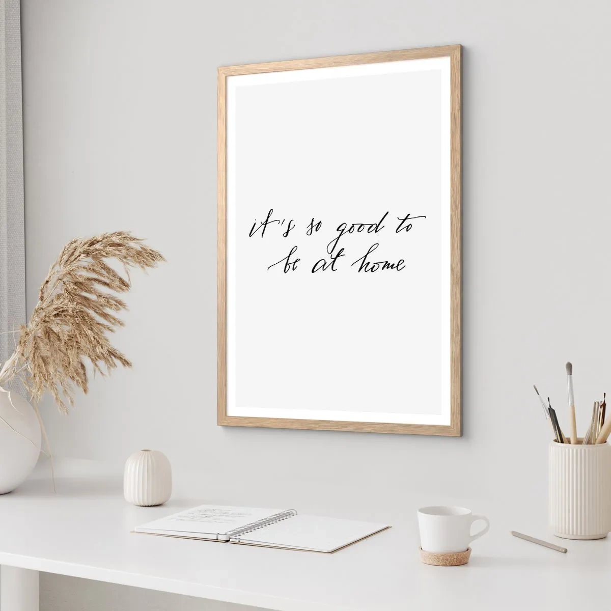 Poster în ramă de stejar deschis - Cât de adevărat - 61x91 cm