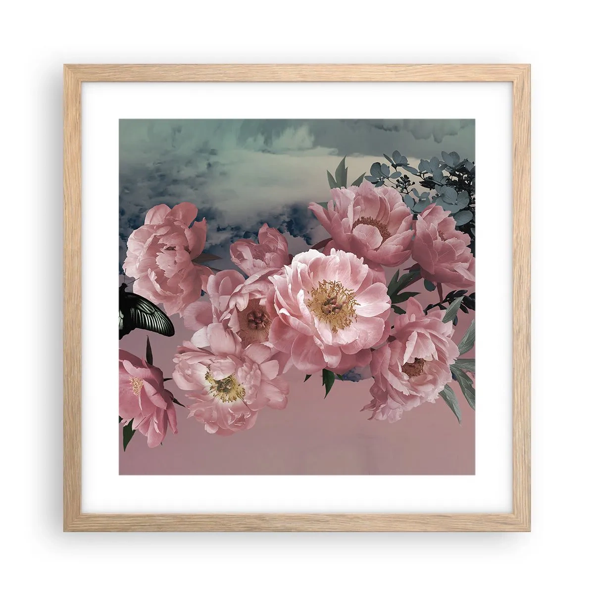 Poster în ramă de stejar deschis - Apogeul romantismului - 40x40 cm