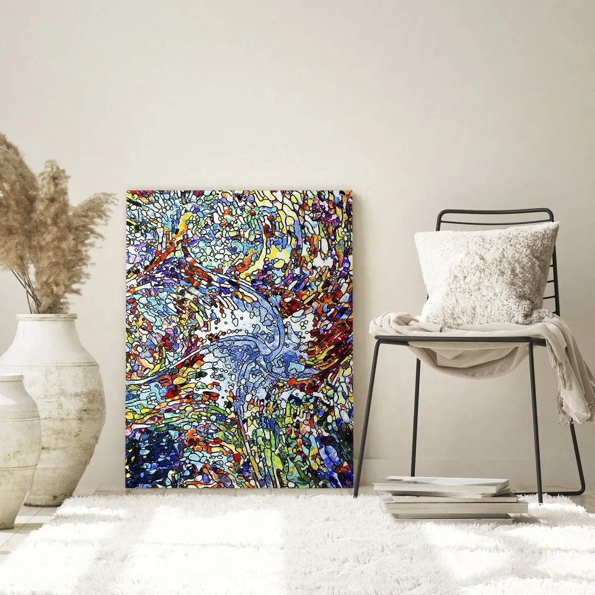 Tablou pe sticlă - Vitraliu de picături - 70x100 cm