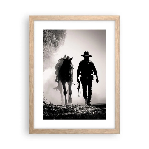 Poster în ramă de stejar deschis - Texas de dimineața - 30x40 cm