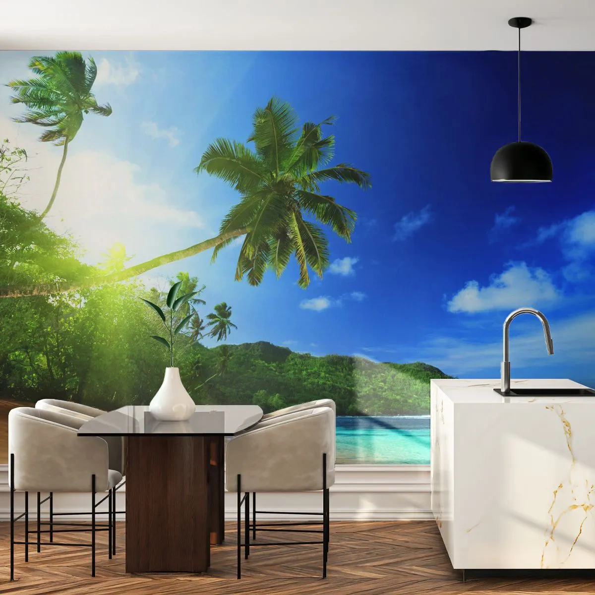 Tapet Premium Sand - O atingere blândă a tropicelor - Peisaj, Ocean, plajă - 300x210 cm