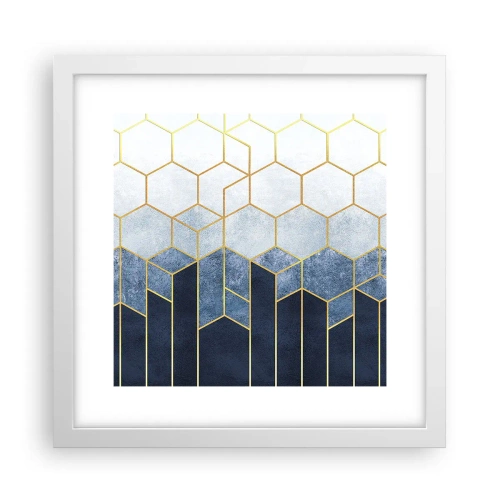 Poster în ramă albă - Compoziție în ritm sincopat - 30x30 cm