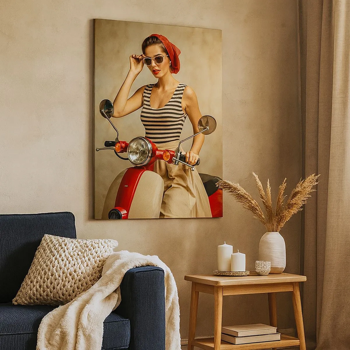 Tablou pe pânză - Întâlnire în călătorie - 30x30 cm