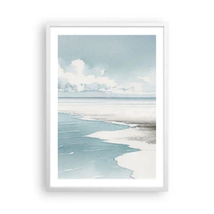 Poster în ramă albă - Mareea blândă - 50x70 cm