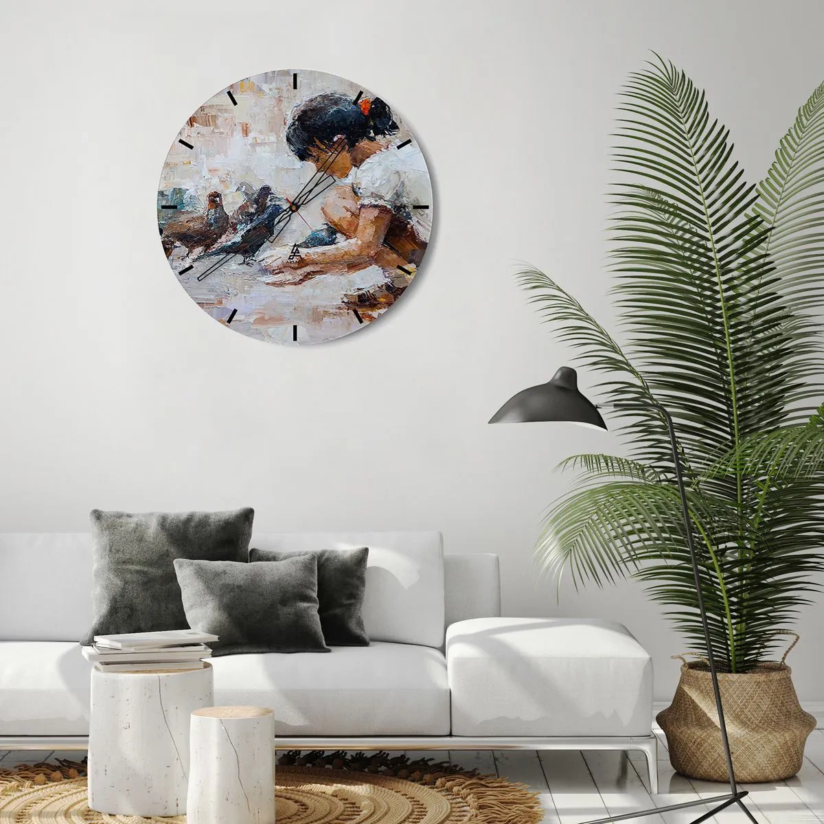 Ceas de perete - Ceas pe sticlă - Cei mici și cei mai cuminți - 40x40 cm