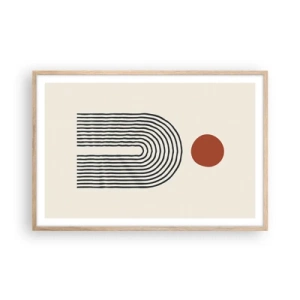 Poster în ramă de stejar deschis - Magnetismul formelor și al culorilor - 91x61 cm